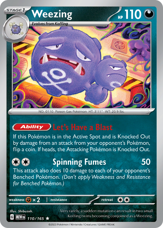 Weezing 110/165 - Reverse Holo