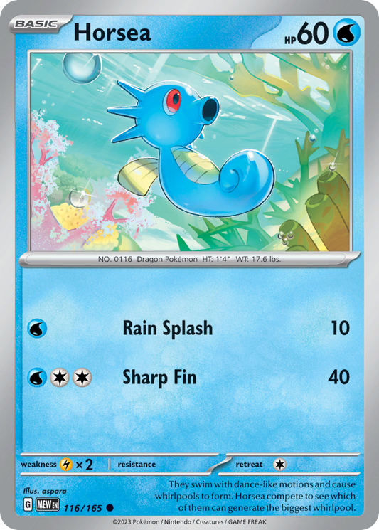 Horsea 116/165 - Reverse Holo