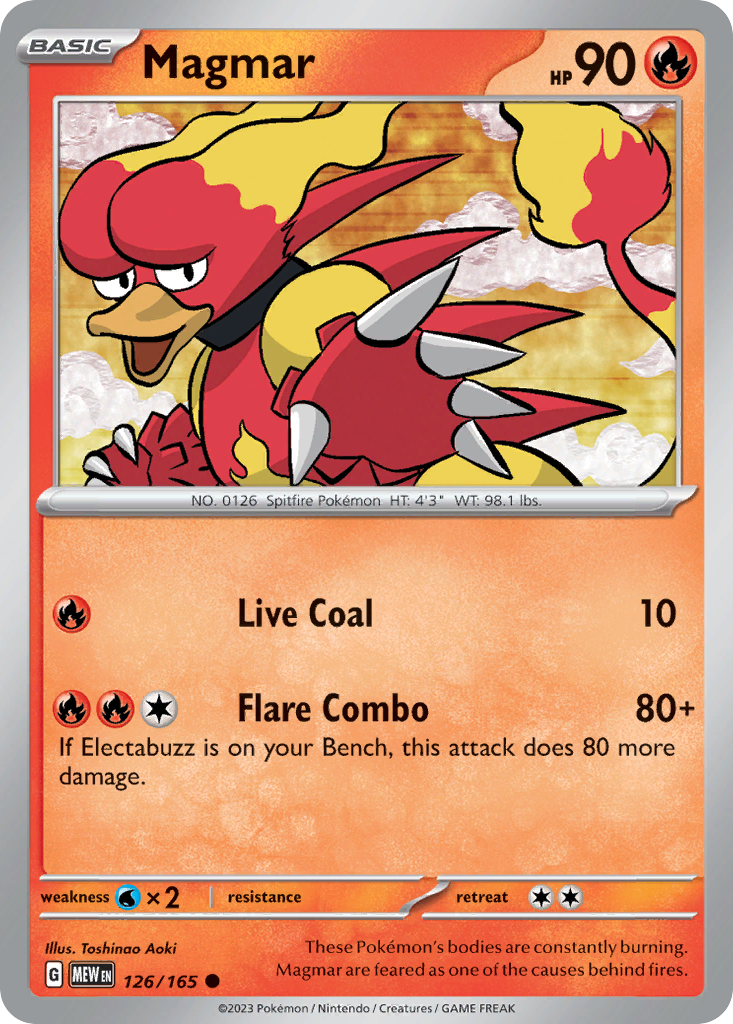 Magmar 126/165 - Reverse Holo