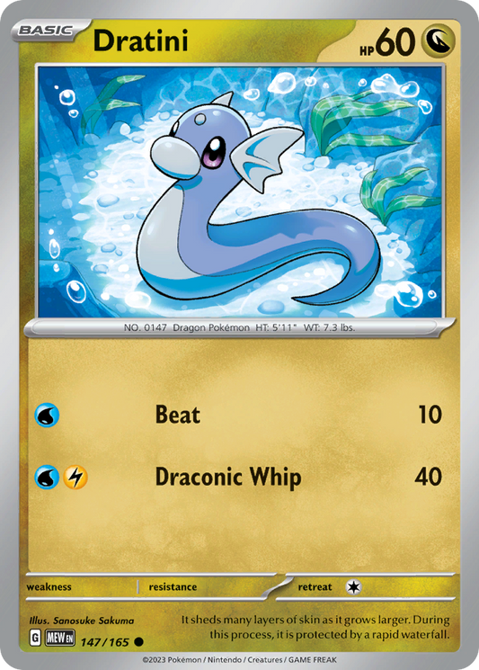 Dratini 147/165 - Reverse Holo