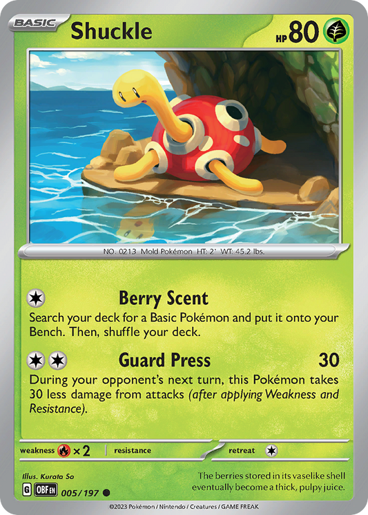Shuckle 005/197 - Reverse Holo