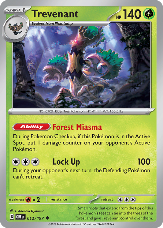 Trevenant 012/197 - Reverse Holo