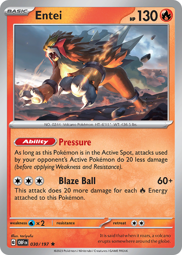 Entei 030/197 - Reverse Holo