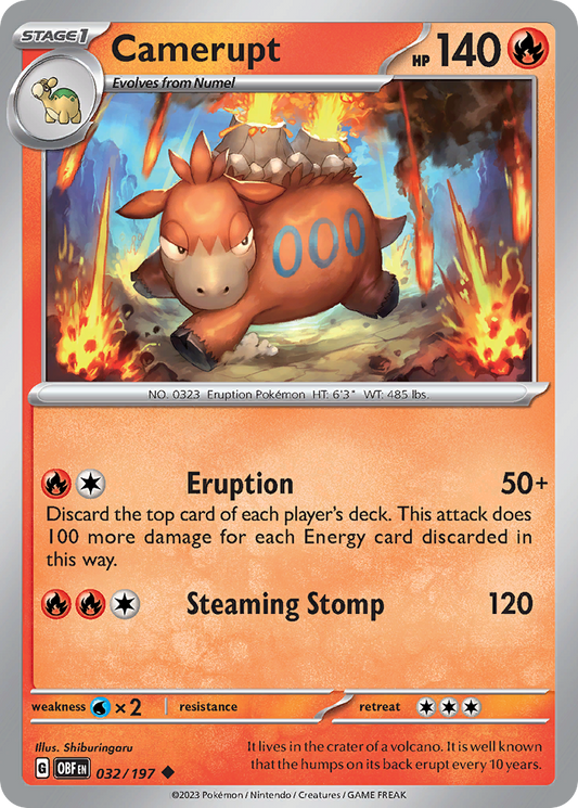 Camerupt 032/197 - Reverse Holo