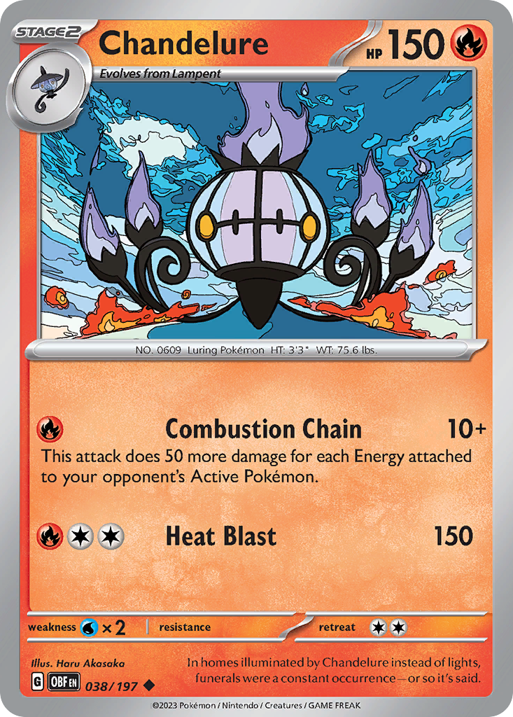 Chandelure 038/197 - Reverse Holo