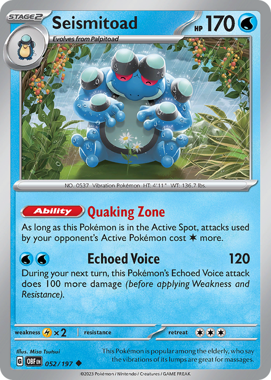 Seismitoad 052/197 - Reverse Holo