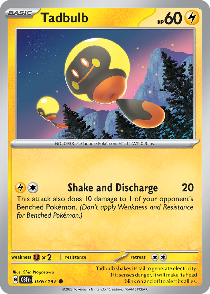 Tadbulb 076/197 - Reverse Holo