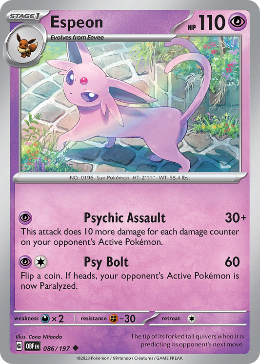 Espeon 086/197 - Reverse Holo
