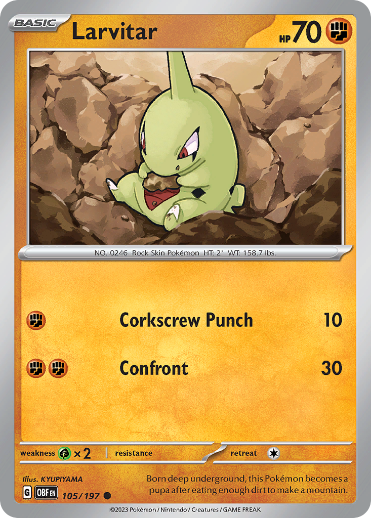 Larvitar 105/197 - Reverse Holo