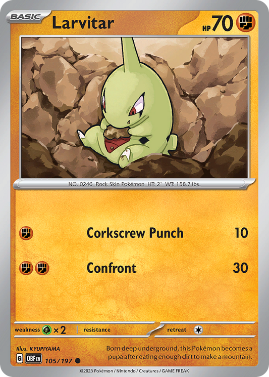Larvitar 105/197 - Reverse Holo
