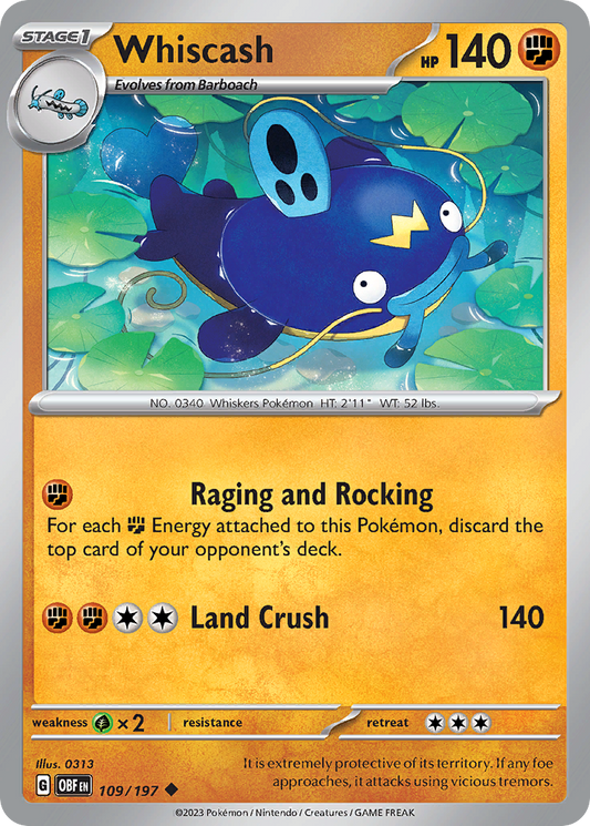 Whiscash 109/197 - Reverse Holo