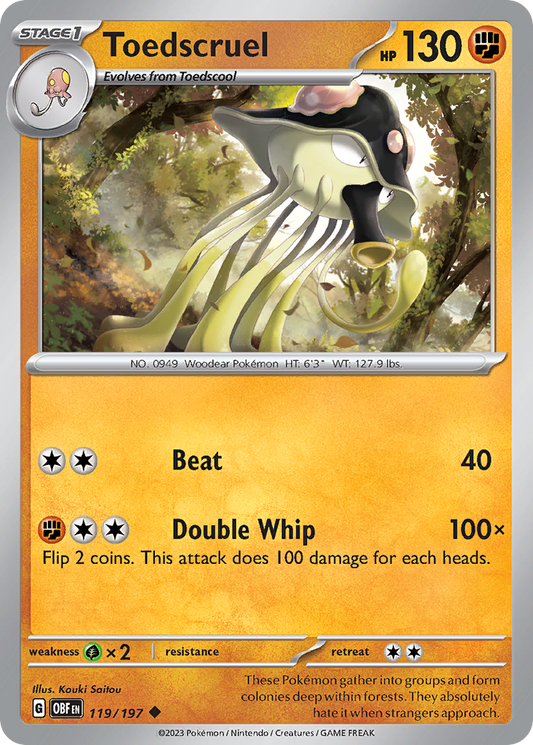 Toedscruel 119/197 - Reverse Holo