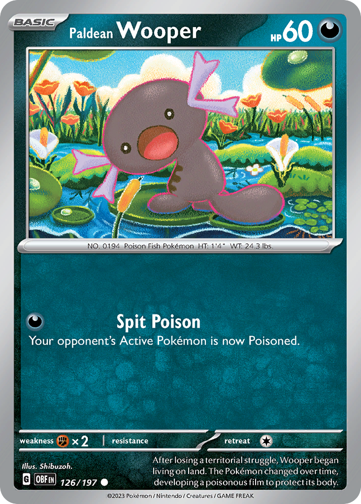 Paldean Wooper 126/197 - Reverse Holo
