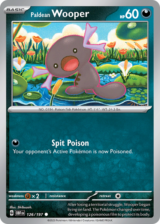 Paldean Wooper 126/197 - Reverse Holo