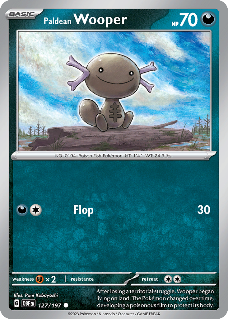 Paldean Wooper 127/197 - Reverse Holo