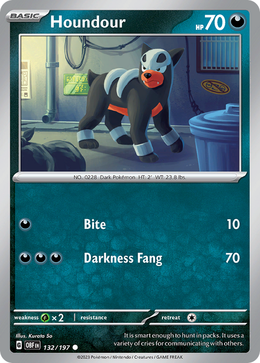 Houndour 132/197 - Reverse Holo