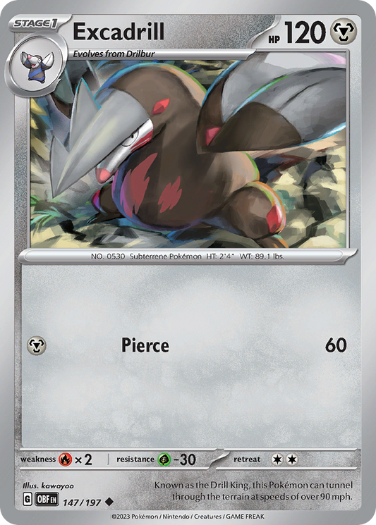 Excadrill 147/197 - Reverse Holo