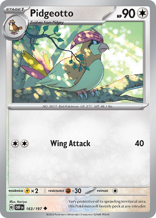 Pidgeotto 163/197 - Reverse Holo
