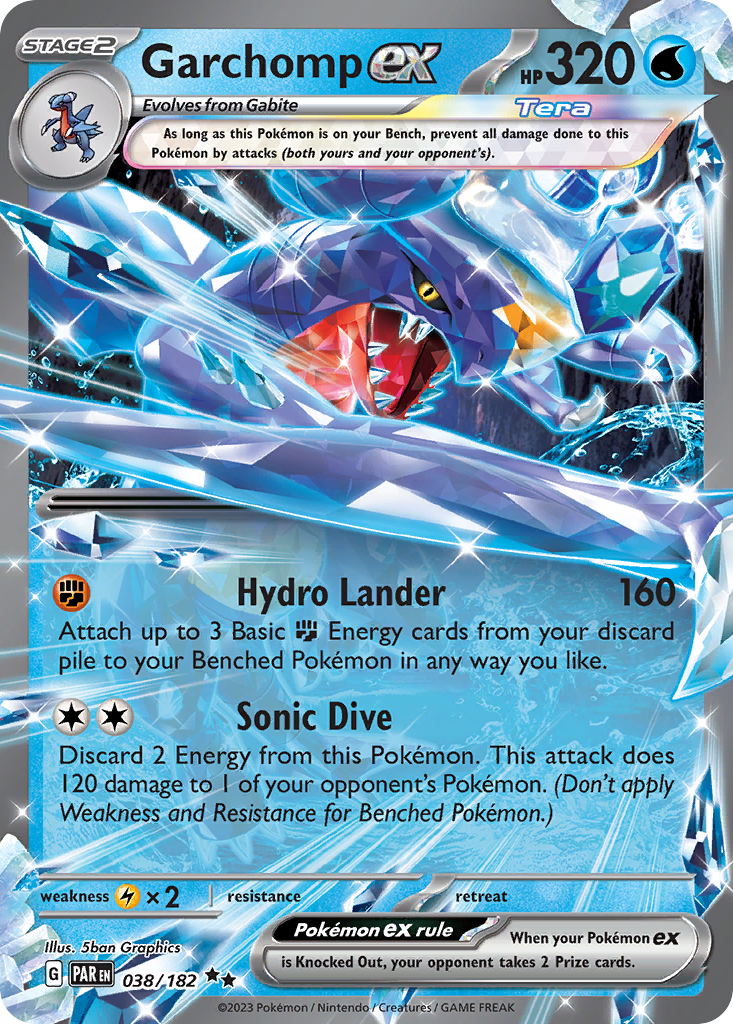 Garchomp ex 038/182 - Reverse Holo