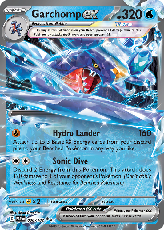 Garchomp ex 038/182 - Reverse Holo