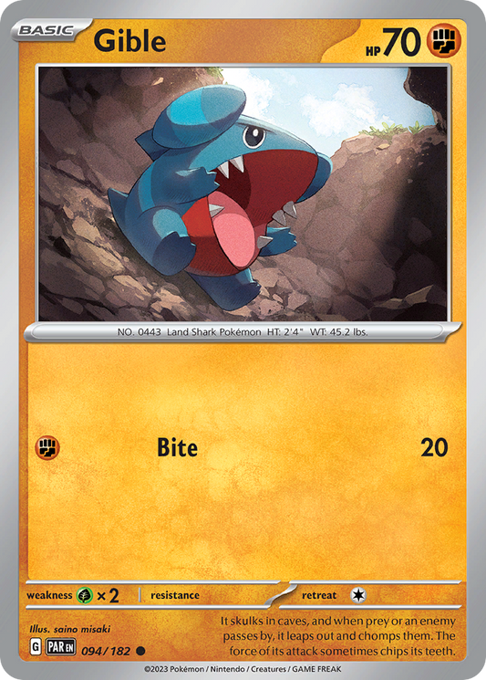 Gible 094/182 - Reverse Holo