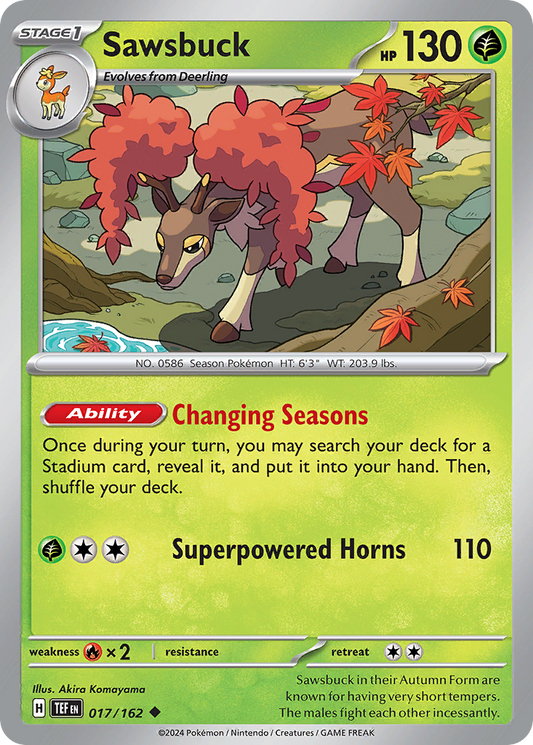 Sawsbuck 017/162 - Reverse Holo