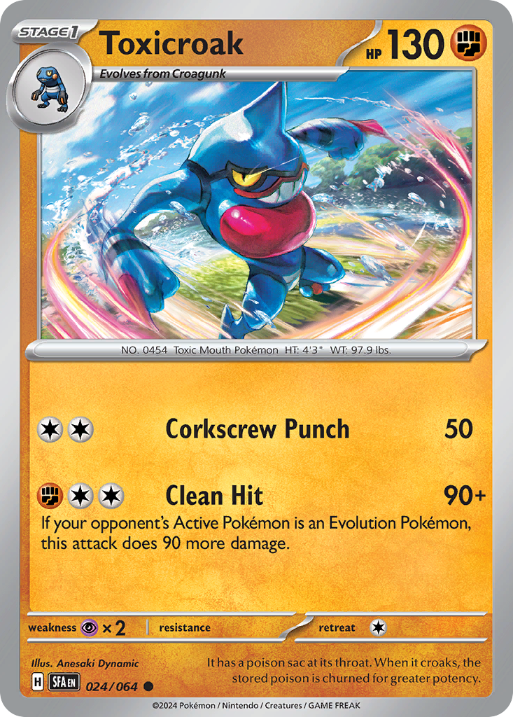 Toxicroak 024/064 - Reverse Holo
