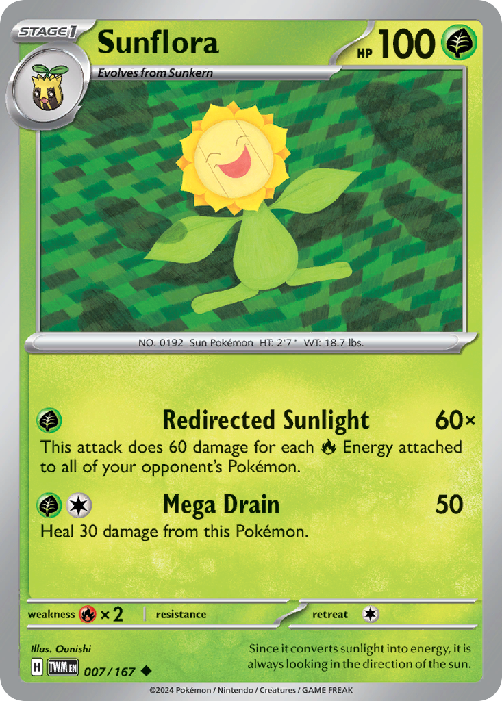 Sunflora 007/167 - Reverse Holo