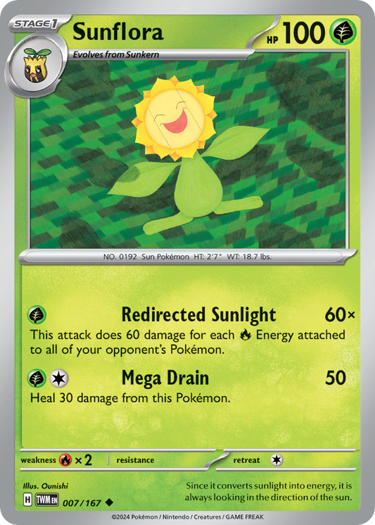 Sunflora 007/167 - Reverse Holo