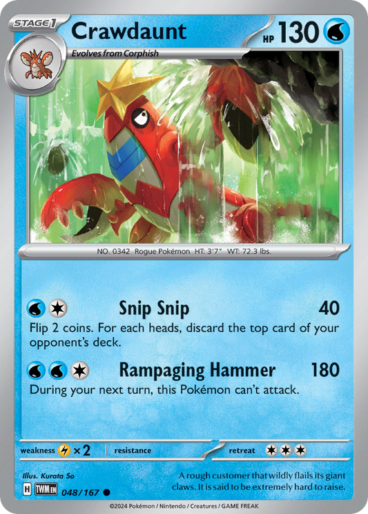 Crawdaunt 048/167 - Reverse Holo