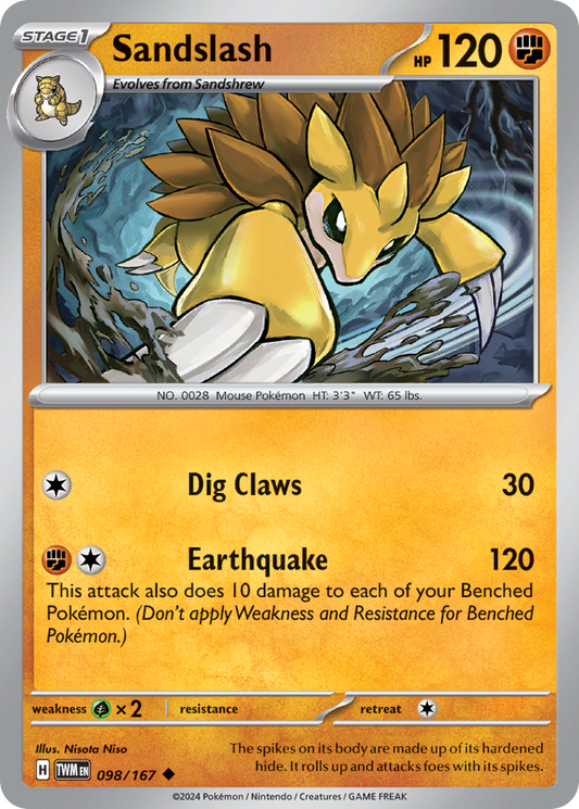 Sandslash 098/167 - Reverse Holo