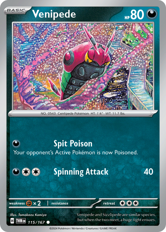 Venipede 115/167 - Reverse Holo