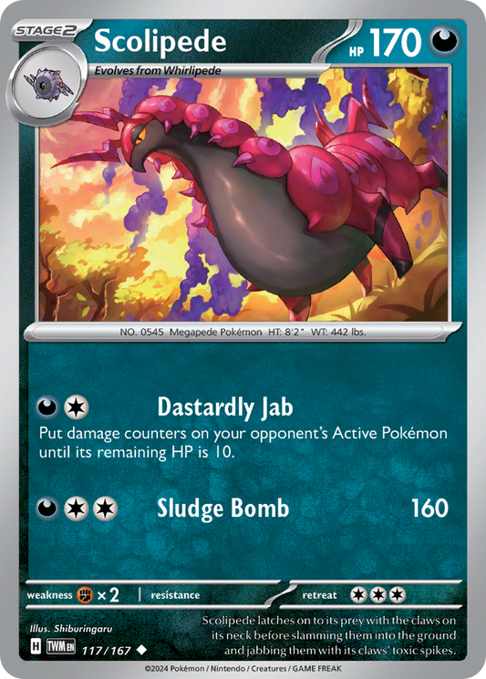 Scolipede 117/167 - Reverse Holo