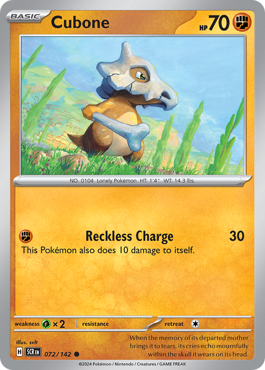 Cubone 072/142 - Reverse Holo
