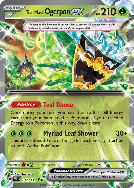 Teal Mask Ogerpon ex 012/131 - Poke ball Holo