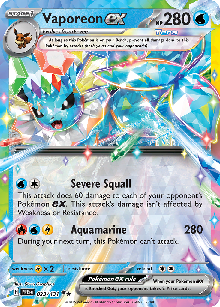 Vaporeon ex 023/131 - Poke ball Holo