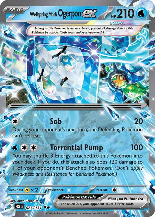 Wellspring Mask Ogerpon ex 027/131 - Poke ball Holo