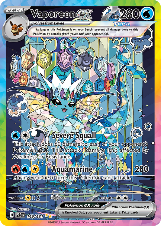 Vaporeon ex 149/131 - Master Ball Holo