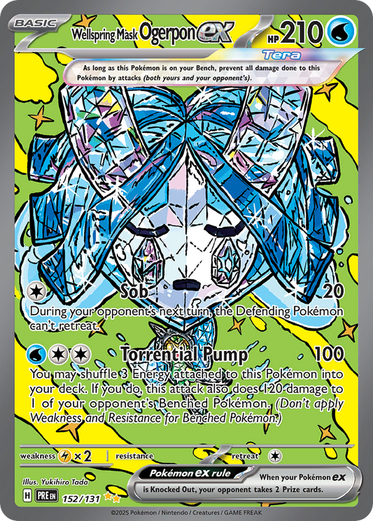 Wellspring Mask Ogerpon ex 152/131 - Master Ball Holo