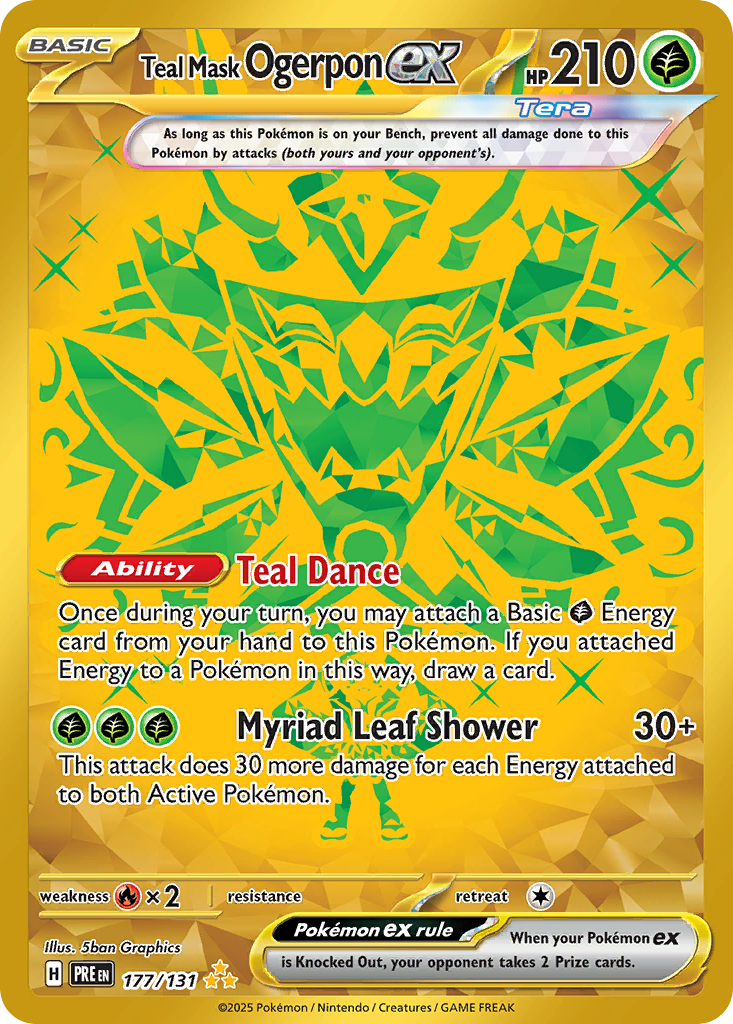 Teal Mask Ogerpon ex 177/131 - Master Ball Holo