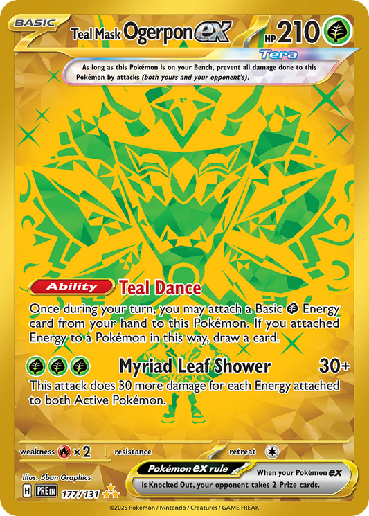 Teal Mask Ogerpon ex 177/131 - Master Ball Holo