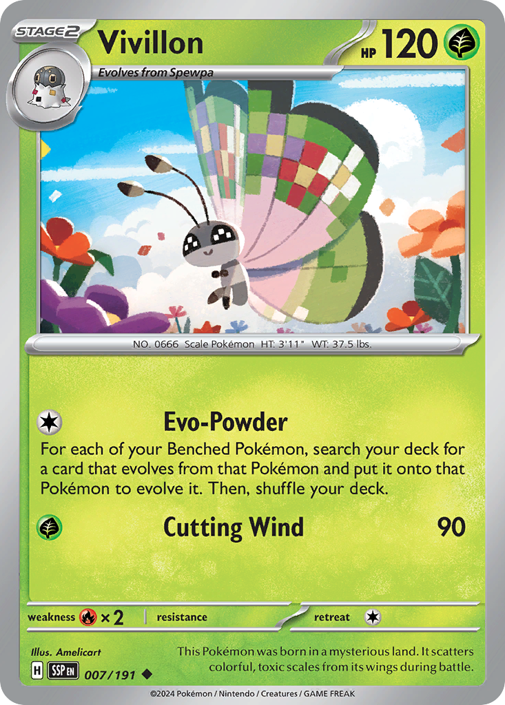 Vivillon 007/191 - Reverse Holo