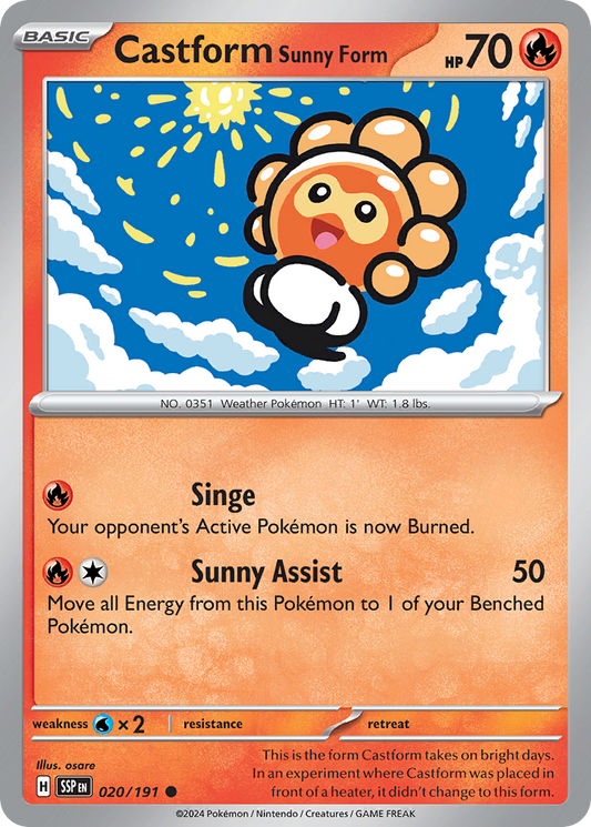 Castform Sunny Form 020/191 - Reverse Holo
