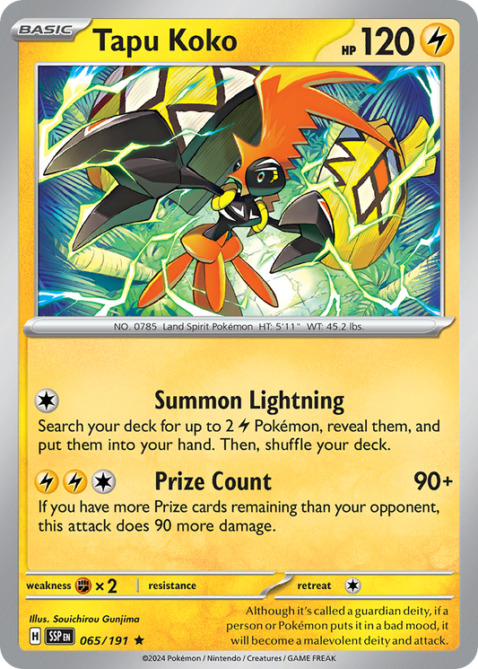 Tapu Koko 065/191 - Reverse Holo