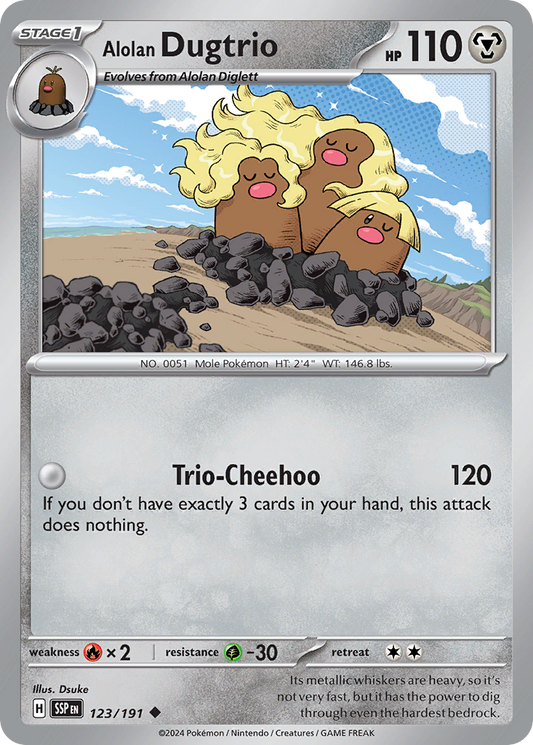 Alolan Dugtrio 123/191 - Reverse Holo