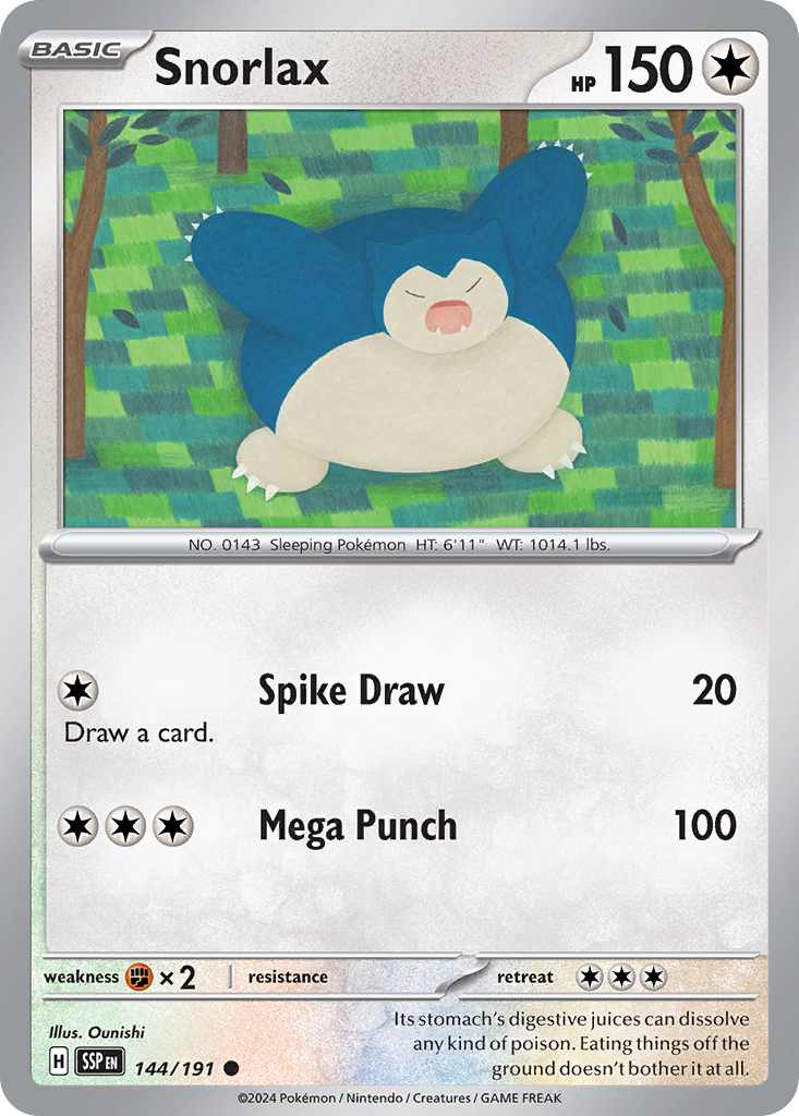 Snorlax 144/191 - Reverse Holo