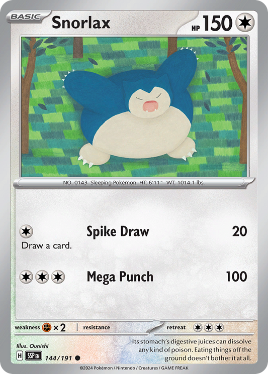 Snorlax 144/191 - Reverse Holo