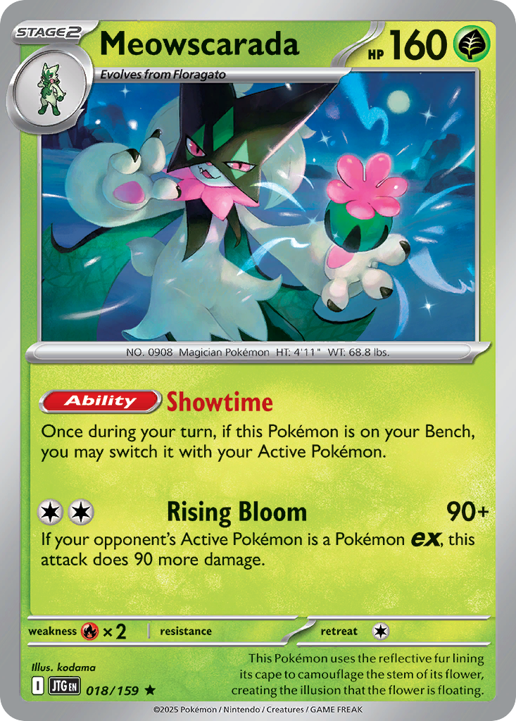 Meowscarada 018/159 - Reverse Holo