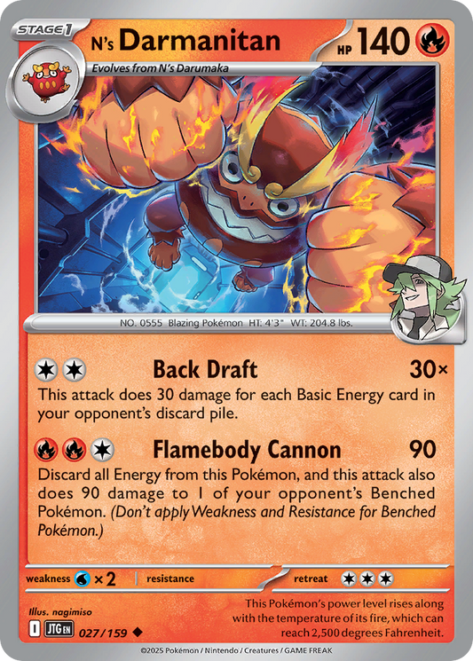 N’s Darmanitan 027/159 - Reverse Holo