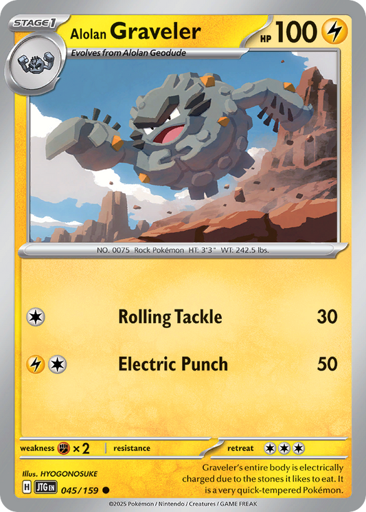 Alolan Graveler 045/159 - Reverse Holo